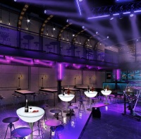 Стол светящийся круглый на металическом основании 60х60х110